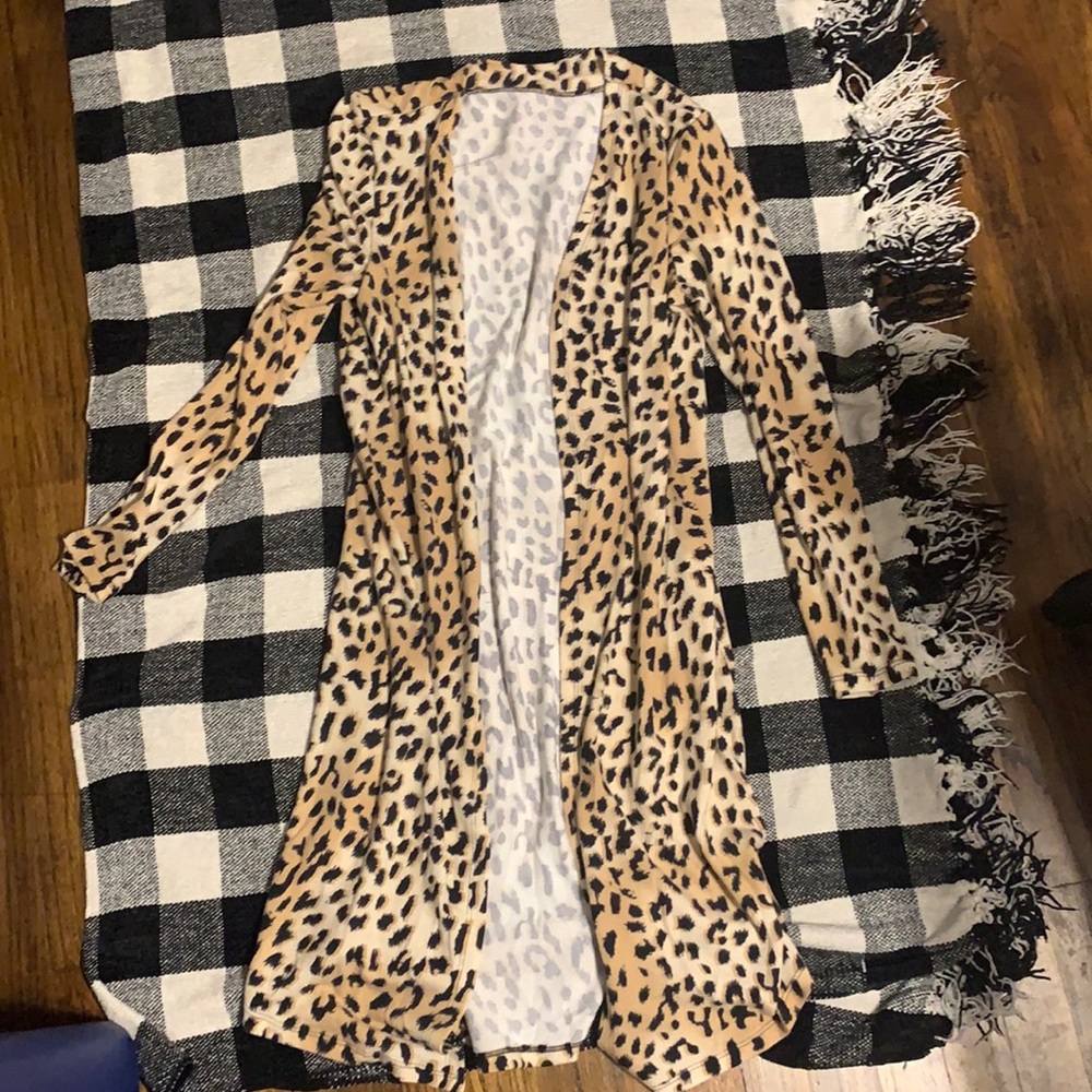Leopard print cardigan